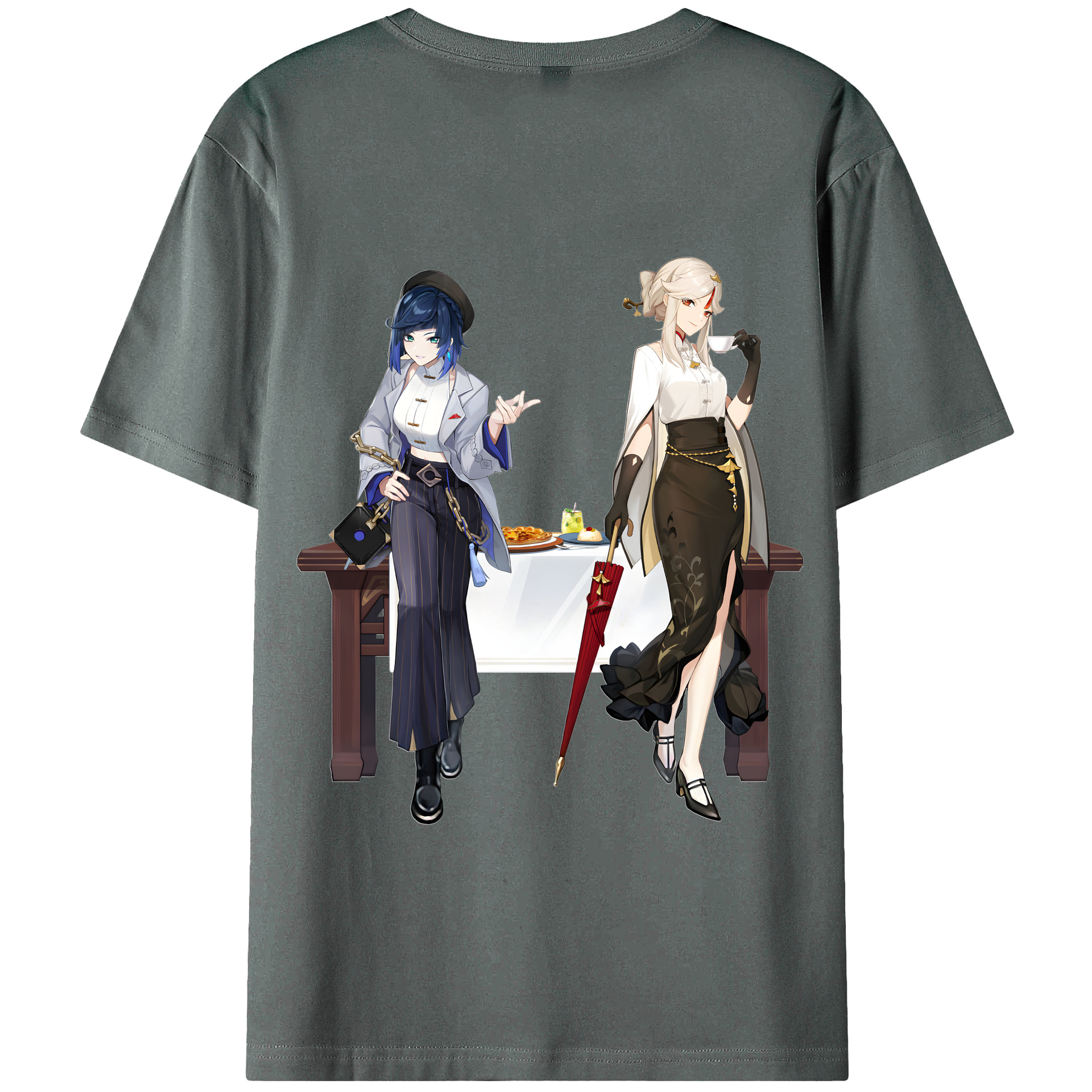 げんし神 夜兰 やらん genshin Yaran 綿100％半袖Tシャツ（背面プリント）